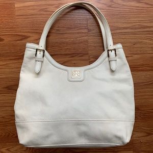 Tori Burch Leather Handbag White / Ivory